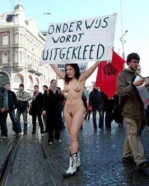 naked student in Amsterdam