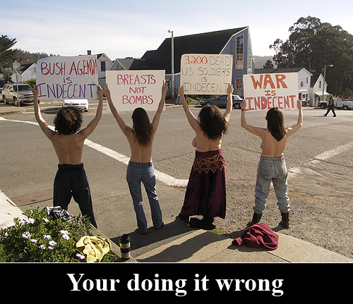 naked protesters going about it all backwards