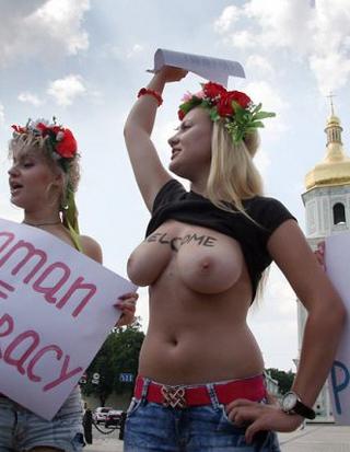 naked protesters