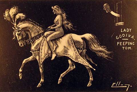 lady godiva nude on horse