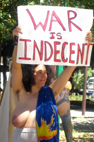 War is indecent, breasts are pretty