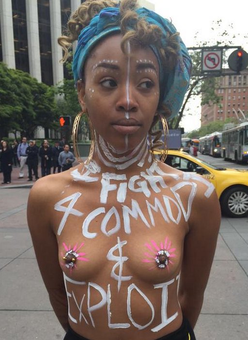 pretty nude protester