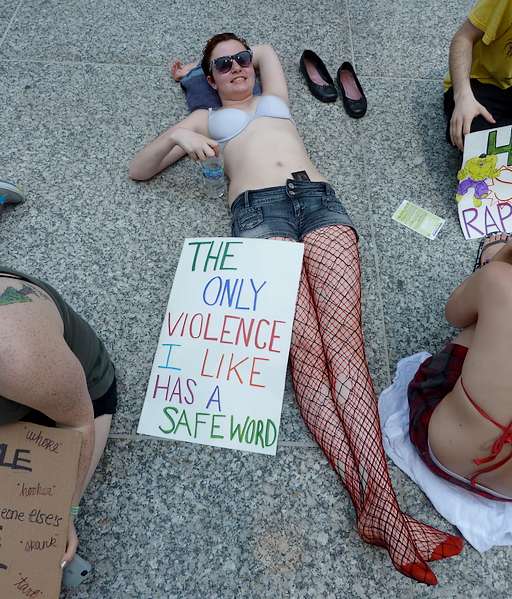 scantily clad at slutwalk